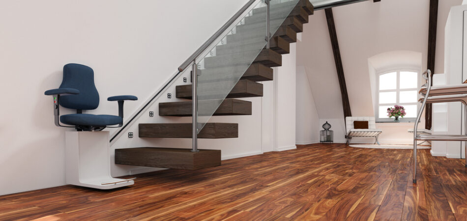 Stairlift,installation,on,staircase,for,age,appropriate,or,disability,(3d